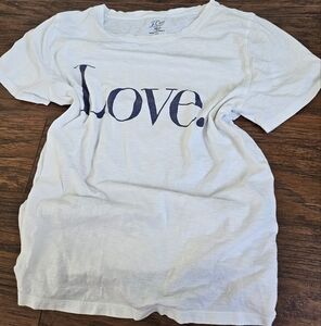 Y2k stilish T-shirt. White y2k T-shirt "love" brand new, Size L.